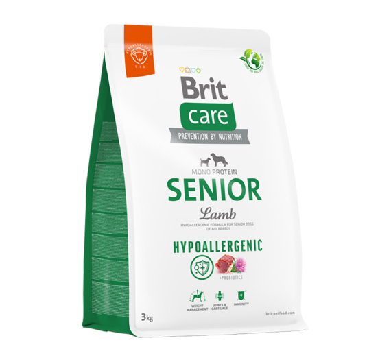 Brit Care Hypoallergenic Dog Senior Lamb & Rice 3kg