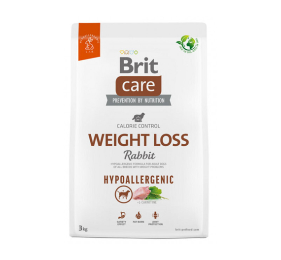 Brit Care Hypoallergenic Dog Weight Loss Rabbit & Rice 3kg