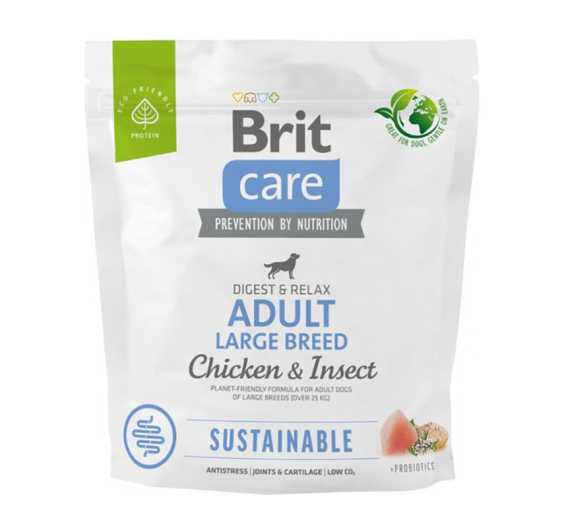 Brit Care Sustainable Dog Adult Large Chicken & Insect 1kg