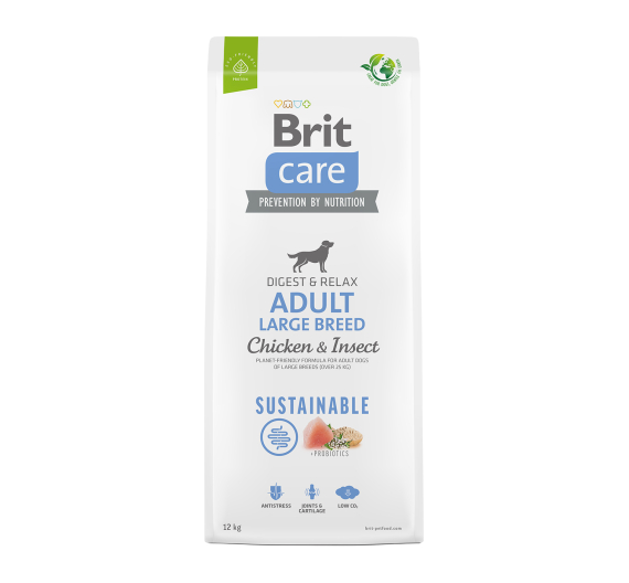 Brit Care Sustainable Dog Adult Large Chicken & Insect 12kg
