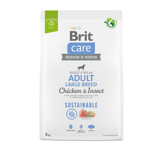 Brit Care Sustainable Dog Adult Large Chicken & Insect 3kg