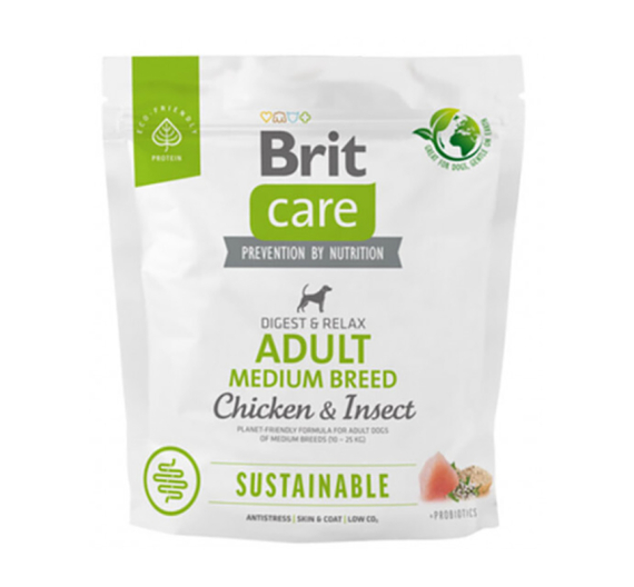 Brit Care Sustainable Dog Adult Medium Chicken & Insect 1kg