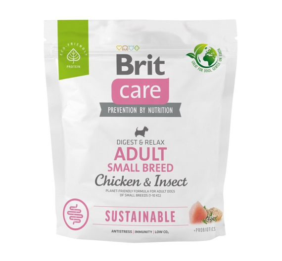 Brit Care Sustainable Dog Adult Small Chicken & Insect 1kg