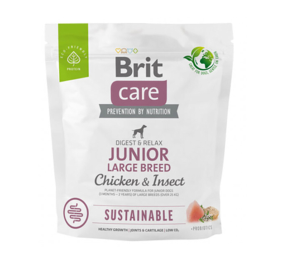 Brit Care Sustainable Dog Junior Large Chicken & Insect 1kg