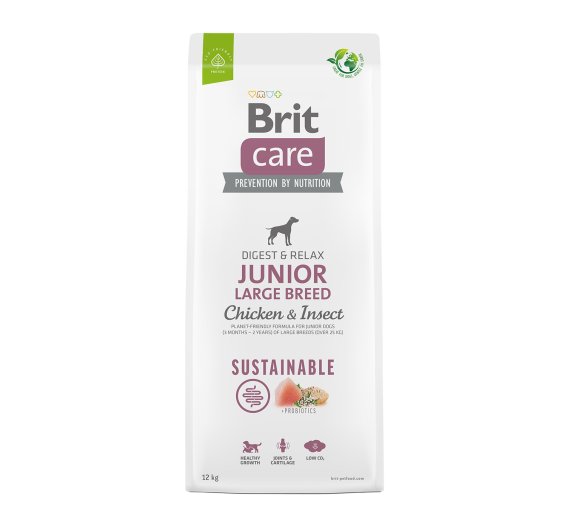 Brit Care Sustainable Dog Junior Large Chicken & Insect 12kg