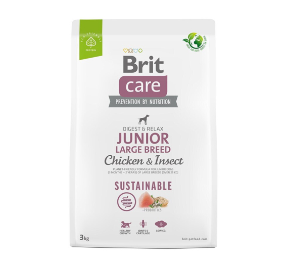 Brit Care Sustainable Dog Junior Large Chicken & Insect 3kg