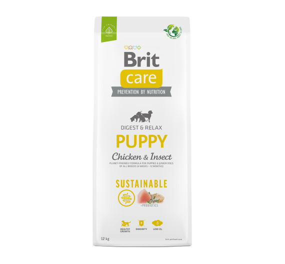 Brit Care Sustainable Dog Puppy Chicken & Insect 12kg