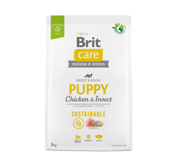 Brit Care Sustainable Dog Puppy Chicken & Insect 3kg