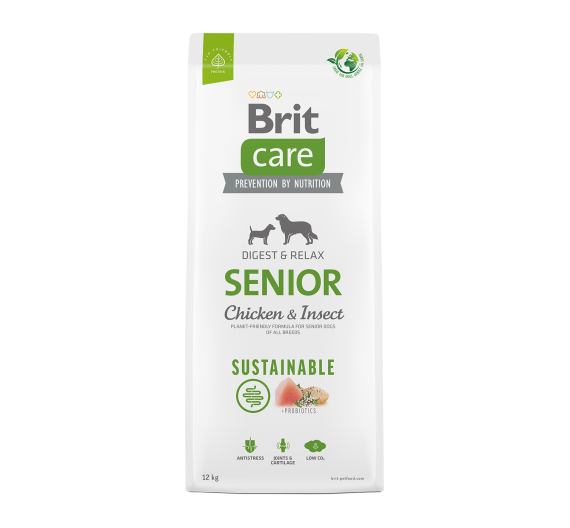Brit Care Sustainable Dog Senior Chicken & Insect 12kg