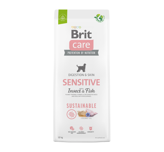 Brit Care Sustainable Sensitive Dog Adult Insect & Fish 12kg