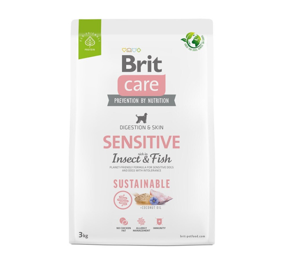 Brit Care Sustainable Sensitive Dog Adult Insect & Fish 3kg