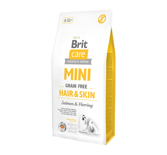 Brit Care Mini Dog Adult Grain Free Hair & Skin Salmon & Herring 7kg