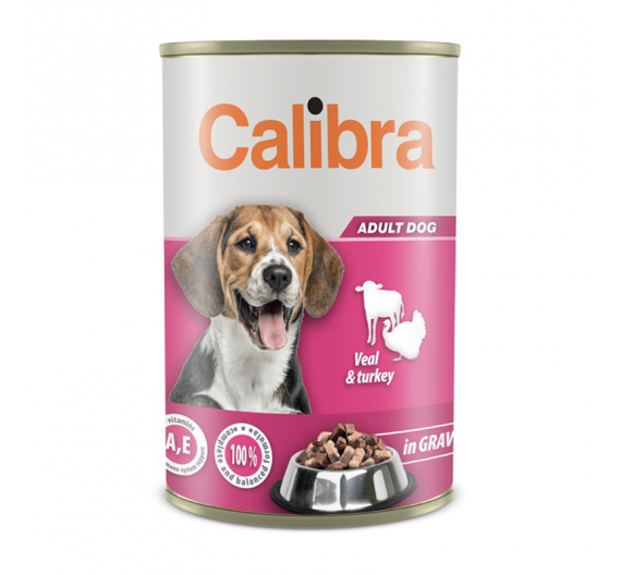 Calibra Premium Dog Can Veal & Turkey in Gravy 1240gr