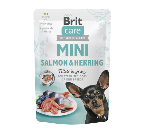 Brit Care Mini Dog Adult Sterilised Salmon & Herring 85gr