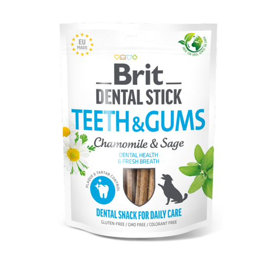 Brit Dental Stick Teeth & Gums Chamomile 7τμχ