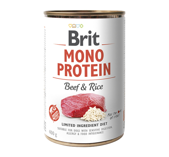 Brit Dog Can Monoprotein Beef & Rice 400gr