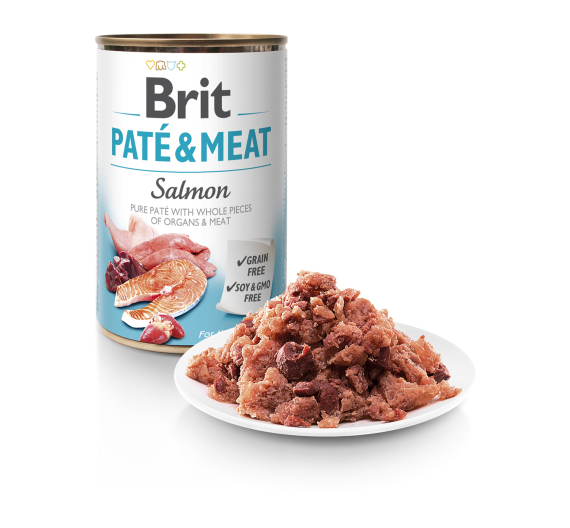 Brit Dog Can Pate & Meat Salmon 400gr
