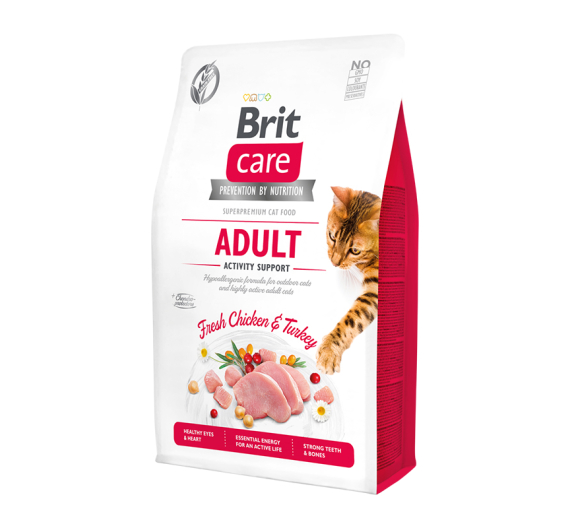 Brit Care Cat Adult Activity Support Chicken & Turkey Grain Free 400gr