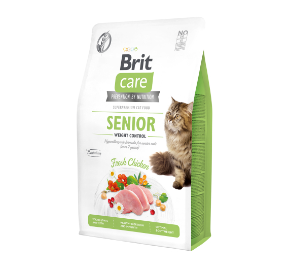 Brit Care Cat Senior Weight Control Chicken Grain Free 400gr