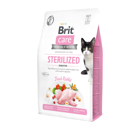 Brit Care Cat Sterilised Sensitive Rabbit Grain Free 2kg