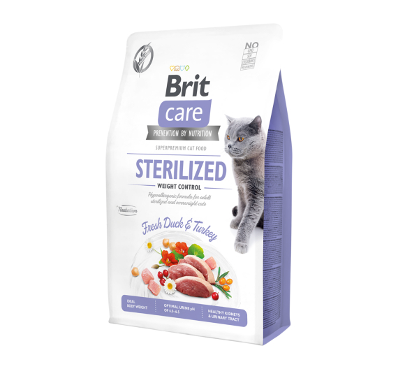 Brit Care Cat Sterilised Weight Control Duck & Turkey Grain Free 400gr