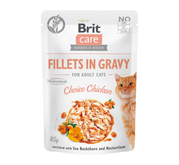 Brit Care Cat Fillets in Gravy Chicken 85g