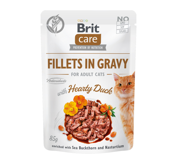 Brit Care Cat Fillets in Gravy Duck 85gr