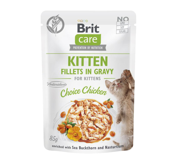 Brit Care Kitten Fillets in Gravy Chicken 85gr