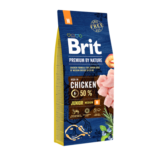 Brit Premium By Nature Junior Medium 15kg