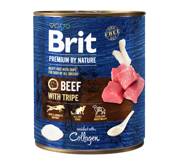 Brit Premium By Nature Dog Cans Beef With Tripes 800gr