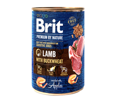 Brit Premium By Nature Dog Cans Lamb With Buckwheat 400gr