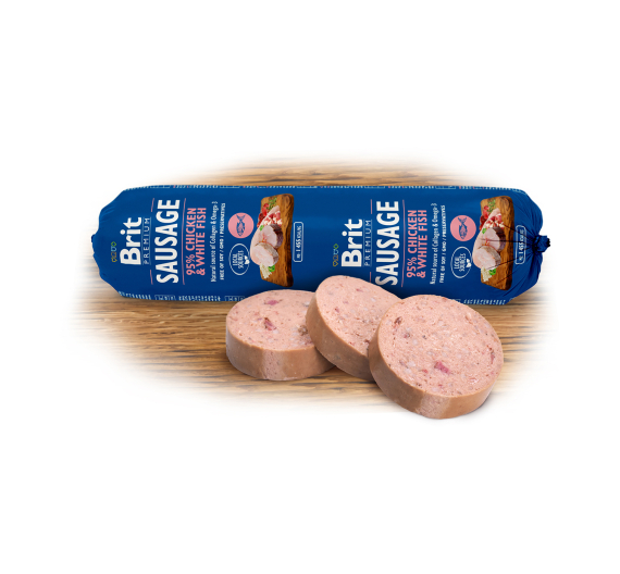 Brit Dog Sausage Chicken & White Fish 800gr