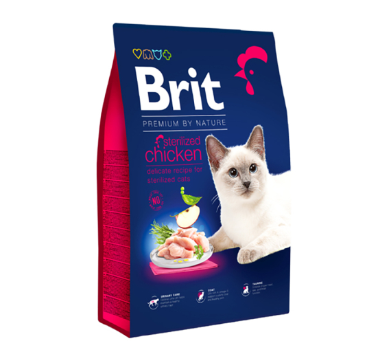 Brit Premium By Nature Cat Sterilised Chicken 8kg