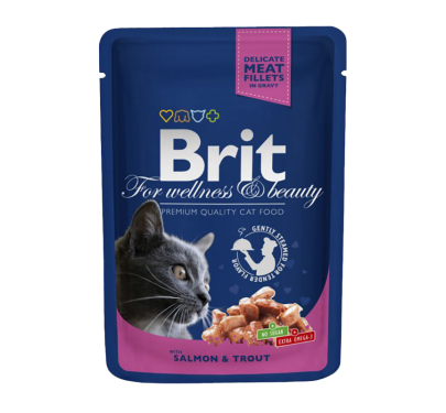 Brit Premium Cat Adult Pouch Salmon 100gr