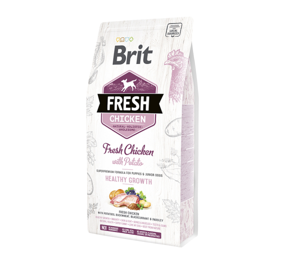 Brit Fresh Chicken Dog Junior Healthy Growth 2.5kg