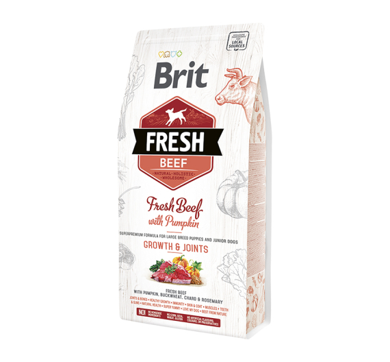 Brit Fresh Beef Dog Junior Large Growth & Joints 12kg
