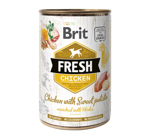 Brit Fresh Dog Can Chicken with Sweet Ρotato 400gr