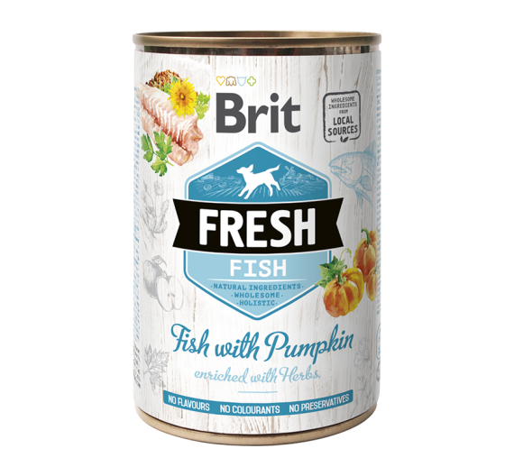 Brit Fresh Dog Can Fish with Pumpkin 400gr