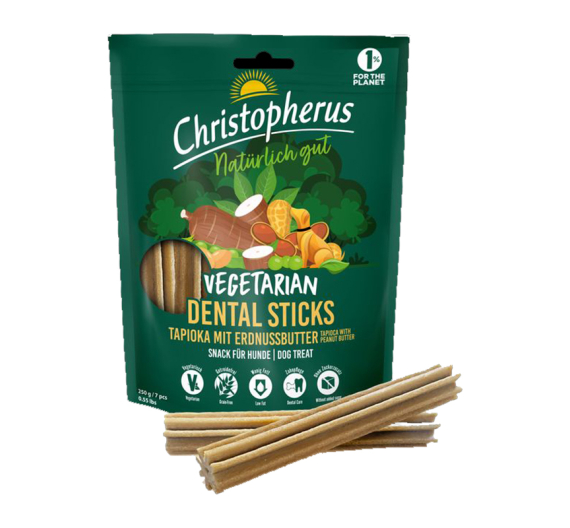 Christopherus Vegan Dental Stick Tapioca & Peanut Butter 250gr