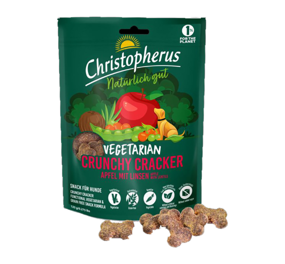Christopherus Vegan Crunchy Cracker Apple & Lentils 125gr
