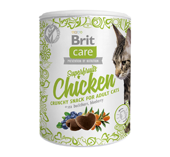 Brit Care Cat Crunchy Snacks Superfruits & Chicken 100gr