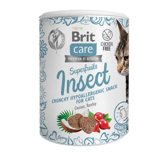 Brit Care Cat Crunchy Snacks Superfruits & Insects 100gr