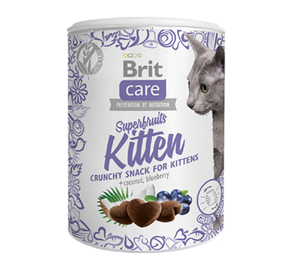 Brit Care Kitten Crunchy Snacks Superfruits & Chicken 100gr