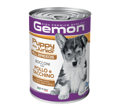 Gemon Dog Chunks Junior Chicken & Turkey 415g