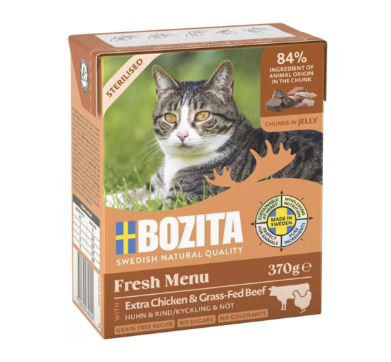 Bozita Tetrapack Sterilised Extra Κοτόπουλο & Βοδινό σε Ζελέ 6x370gr Bozita Tetrapack Sterilised Extra Κοτόπουλο & Βοδινό σε Ζελέ 6x370gr