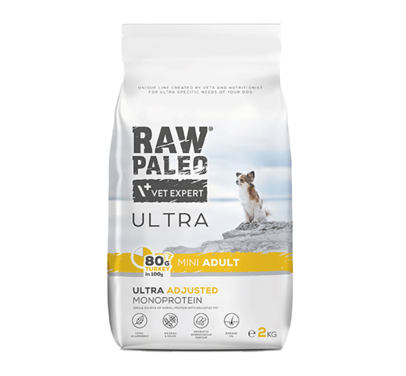 Vet Expert Raw Paleo Ultra Adult Mini Turkey 2kg Vet Expert Raw Paleo Ultra Adult Mini Turkey 2kg