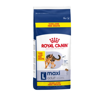Royal Canin Maxi Adult 15kg + 3kg ΔΩΡΟ