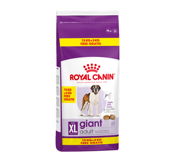 Royal Canin Giant Adult 15kg + 3kg ΔΩΡΟ