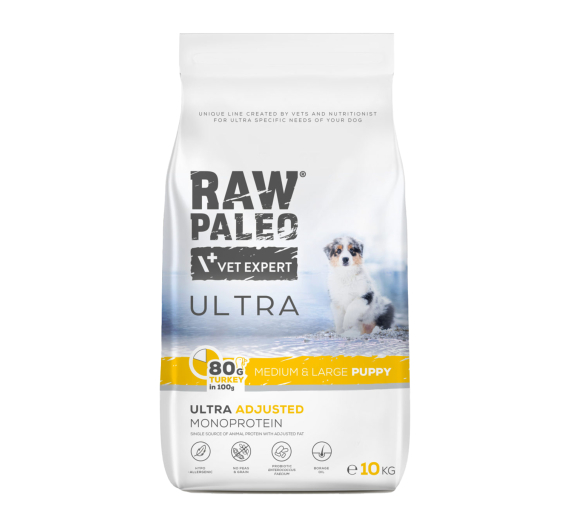 Vet Expert Raw Paleo Puppy Μedium & Large Turkey 10kg Vet Expert Raw Paleo Puppy Μedium & Large Turkey 10kg