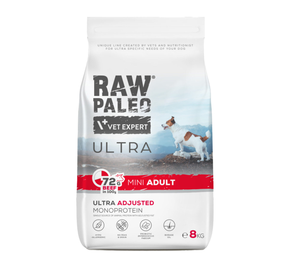 Vet Expert Raw Paleo Adult Μini Beef 8kg Vet Expert Raw Paleo Adult Μini Beef 8kg